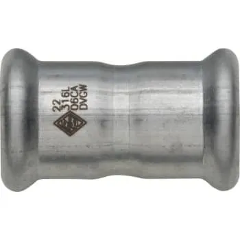 Turbo Inox 28 mm dobbeltmuffe i rustfrit stål
