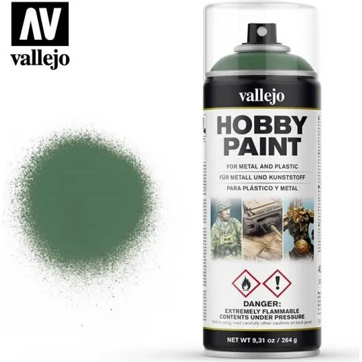 Vallejo Hobby Paint Primer Spray - Sick Green - 400ml