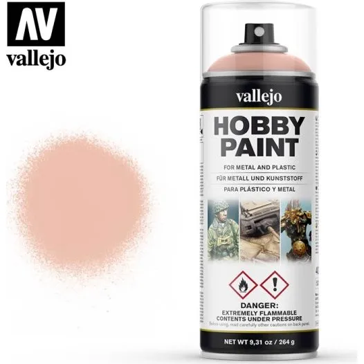 Vallejo Hobby Paint Primer Spray - Pale Flesh - 400ml