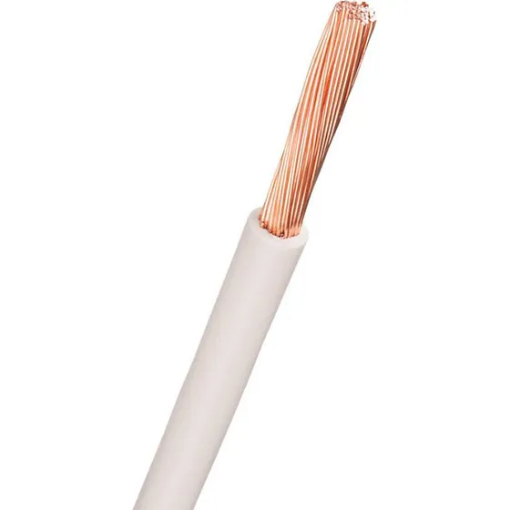 Nexans H05V2-K Monteringsledning 1x0,75 mm² Hvid 200m