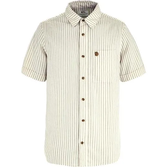 Fjällräven Övik Travel Shirt SS - Chalk White / Sand Stone
