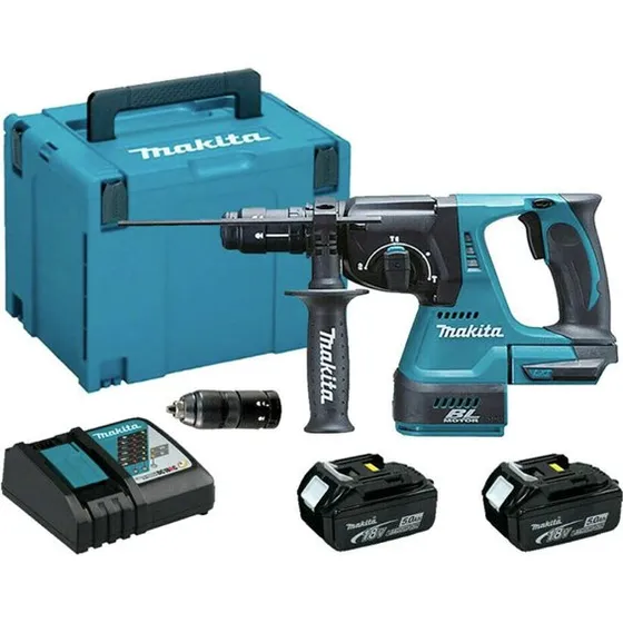 Makita DHR243RTJ 18V SDS‑Plus borehammer 2,0 J inkl. 2×5,0Ah