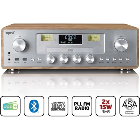 Imperial DABMAN280CDWDSI DAB+/FM Radio med CD og Bluetooth