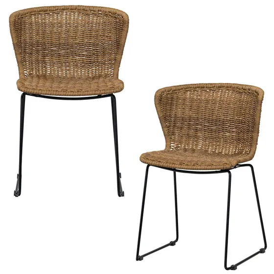 WOOOD Wings Havestol Rattan Natural - Sæt af 2 stk.