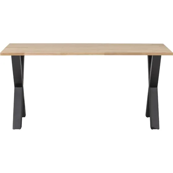 WOOOD Tablo spisebord 180x90 cm - Natur eg og sort stål