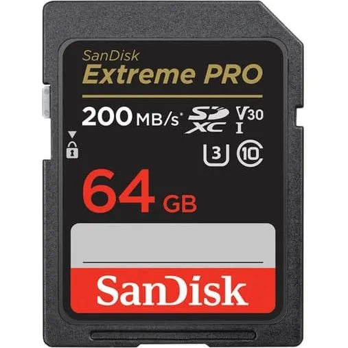 SanDisk Extreme Pro SDXC 64GB 200MB/s UHS-I V30 U3