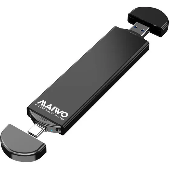 Maiwo K1683P2 M.2 NVMe & SATA SSD Kabinet - 10 Gbps USB-C/A