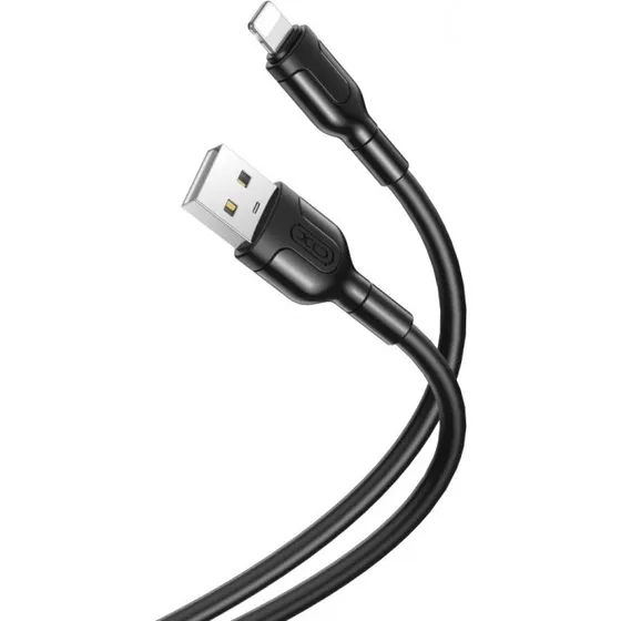 XO NB212 USB til Lightning-kabel, 2,1A, 1 m, Sort