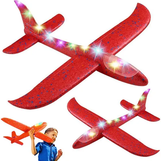 Kastefly med LED - 47 cm - Rød