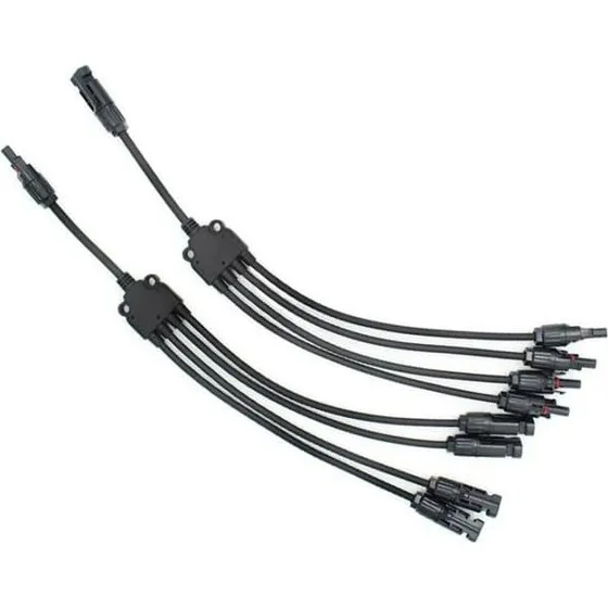 MC4 Solcelle Y-adapter 4 til 1