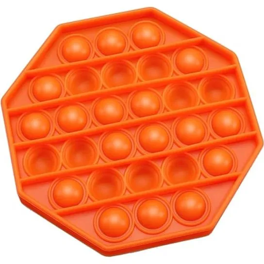 Pop it Fidget Circle legetøj, Orange, Silikone