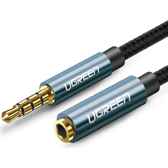 Ugreen AUX Forlængerkabel 3,5 mm mini-jack, 1,5 m, blå