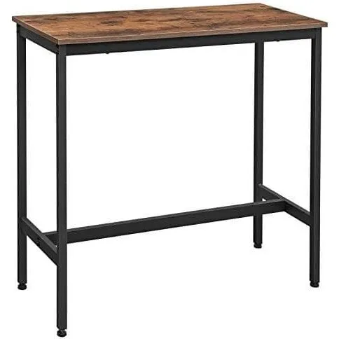 Vasagle Barbord i Industrielt Design - Rustik Brun & Sort - 100x40x90 cm