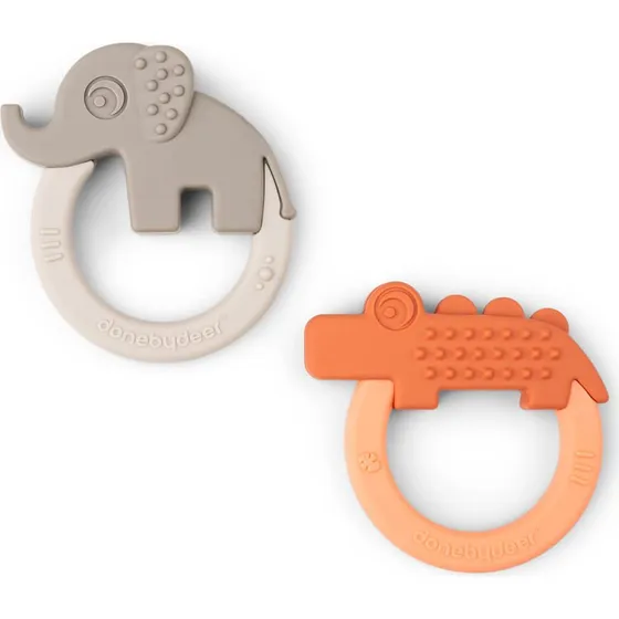 Done by Deer bideringe 2 stk – Elphee & Croco (silikone)