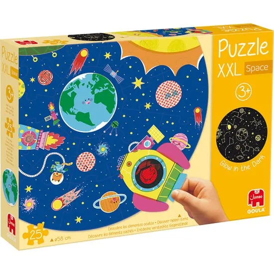 Jumbo GOULA XXL Space Puzzle - 27 dele lyser i mørket