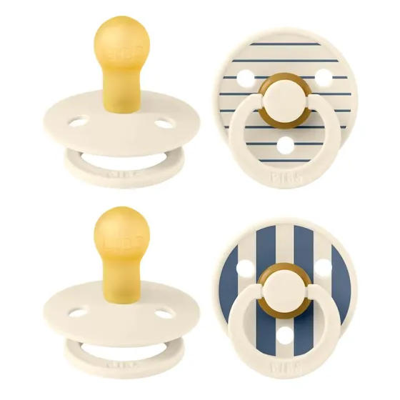 BIBS Studio Colour Sut 4-pak Latex Str.1 - Pin Ivory/Blue