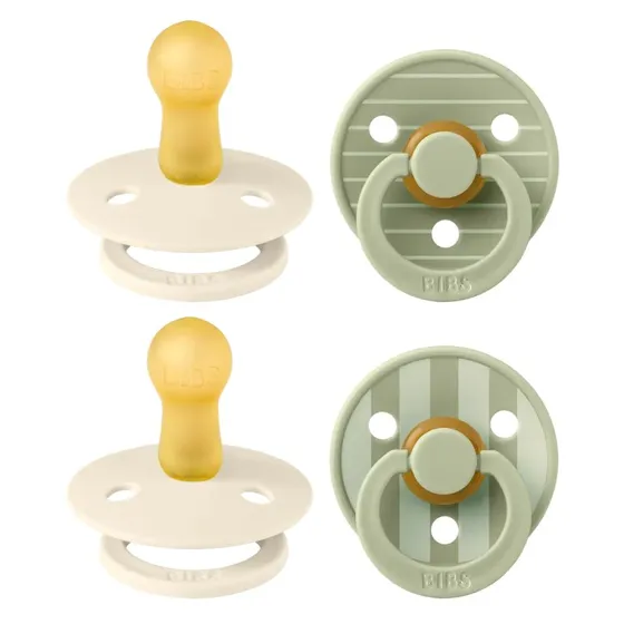 BIBS Studio Colour 4-pak Sutter Str. 2 – Ivory/Sage