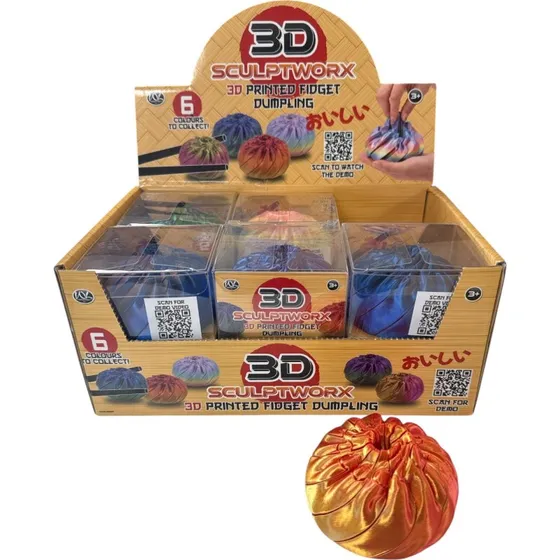 3D Sculptworx Fidget Dumpling - 8cm 3D-printet legetøj