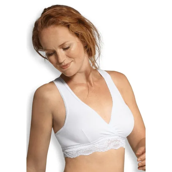 Carriwell Crossover sove- og amme-BH økologisk, hvid