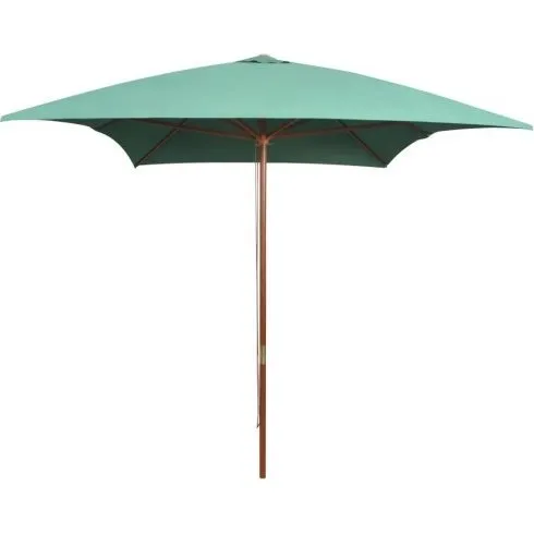 vidaXL Parasol 200x300 cm træstang grøn