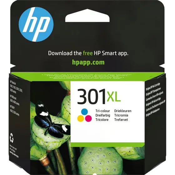 HP 301XL Tri-color High Yield blækpatron (Cyan, Magenta, Gul)