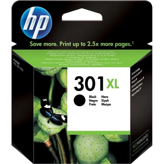 HP 301XL Sort Original Blækpatron - High Yield (360 sider)