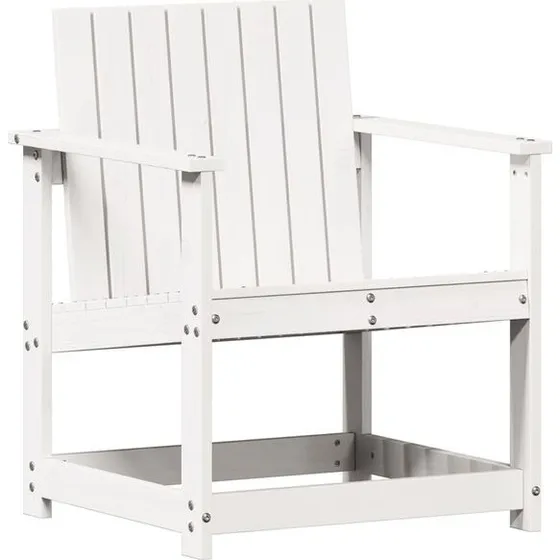 Ukendt mærke Havestol 62x56x77 cm i massivt fyrretræ, hvid
