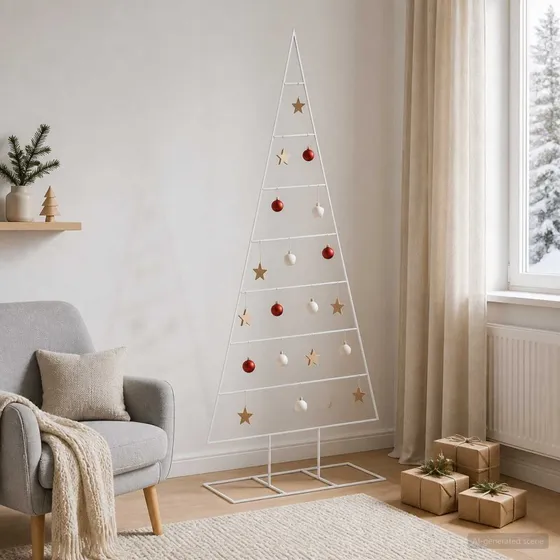 vidaXL KUOPIO Metal juletræ 180 cm - Hvid