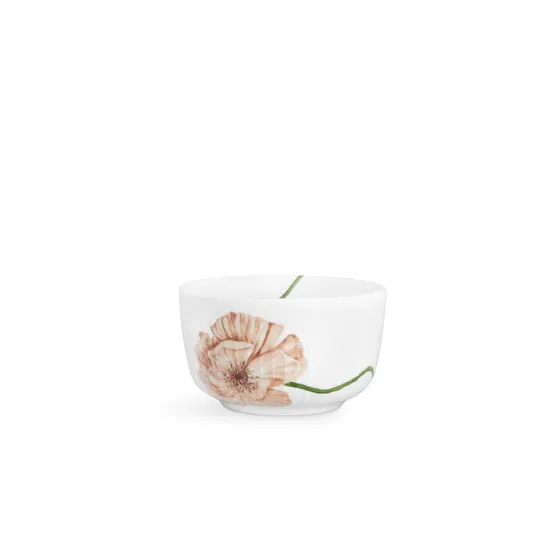 Kähler Poppy skål, 12 cm - Hvid med dekorativt mønster