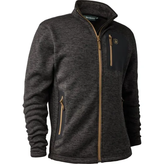 Deerhunter Sarek Strikjakke Herre - XXXL - Dark Grey Melange