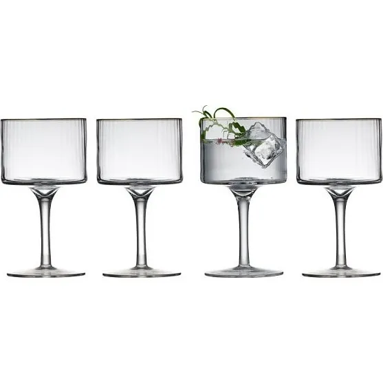 Lyngby Palermo Gold Gin & Tonic Glas, 32 cl, 4-pak