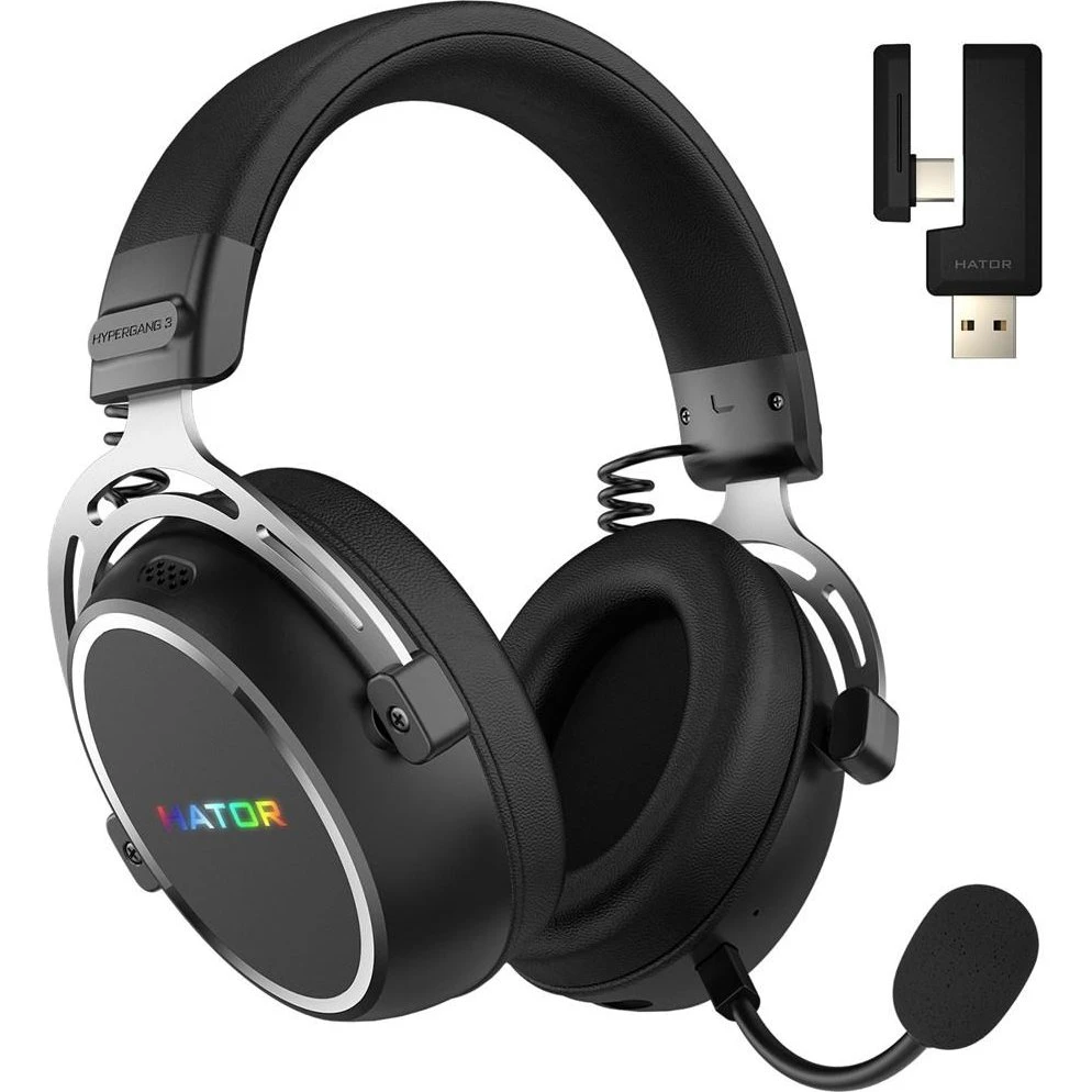 HATOR Hypergang 3 Trådløst Gaming Headset - Sort - Hybrid ANC