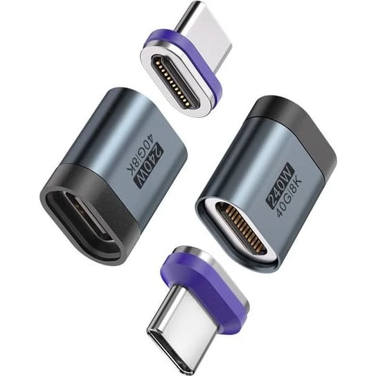 24-Pin Type-C Magnetisk Adapter 8K/40Gbps 240W