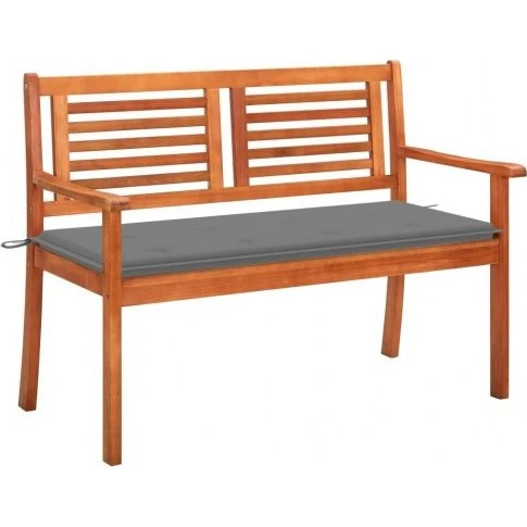 vidaXL 2-personers havebænk 120 cm med hynde, eukalyptus