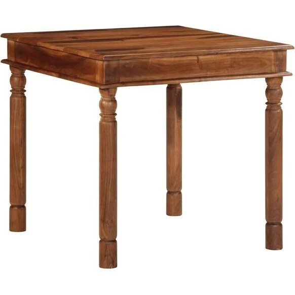 Massivt akacietræ spisebord 80x80x77 cm