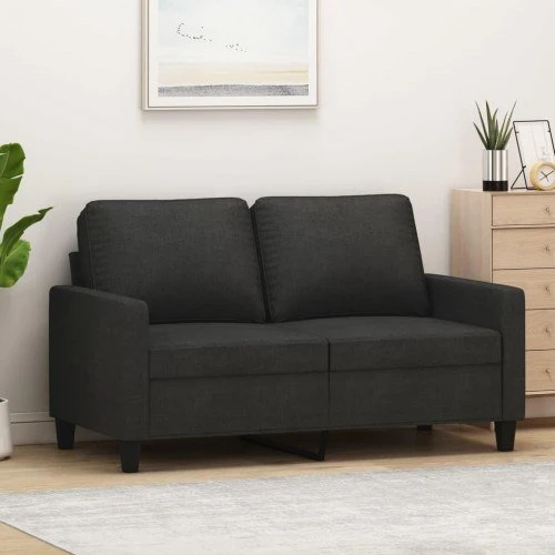 vidaXL 2-personers sofa 120 cm stof sort