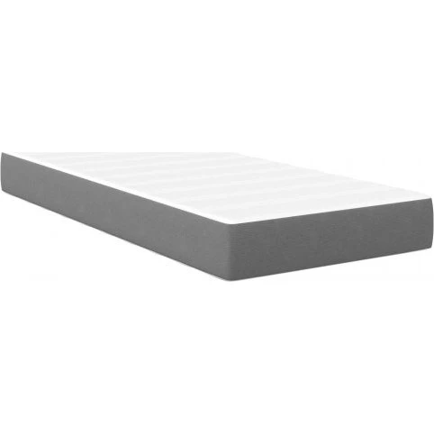 Pocket Spring Sengemadras Lysegrå 120x200 cm Stof