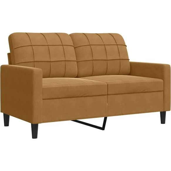 vidaXL 2-personers sofa 120 cm fløjl brun