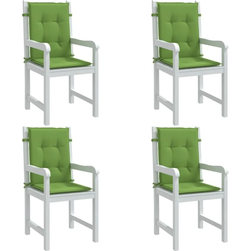vidaXL Stolehynder lav ryg 4 stk. 100x50x4 cm - Grøn