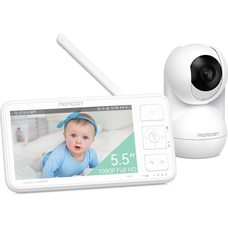 Momcozy BM014-WH12BA-A Video Babyalarm - 5.5 tommer, hvid