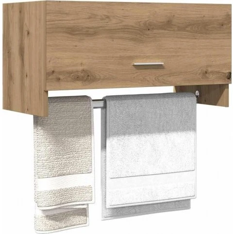 Klædeskab 70x32,5x35 cm - konstrueret træ egetræslook