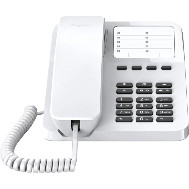 Gigaset Desk 400 - Fastnettelefon med ledning, hvid