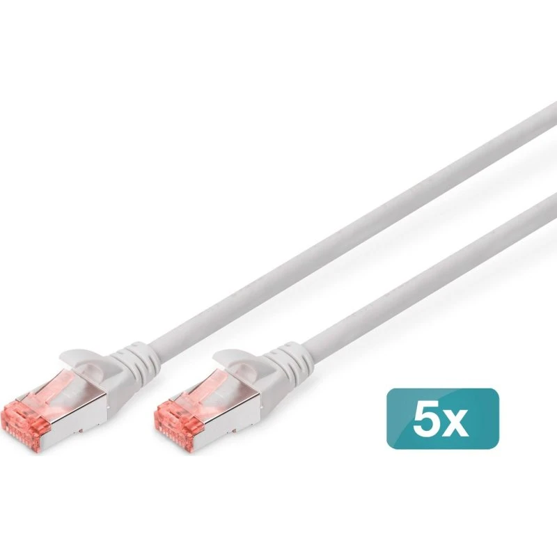DIGITUS CAT 6 S/FTP Netværkskabel - 20 m (5 stk.), Grå