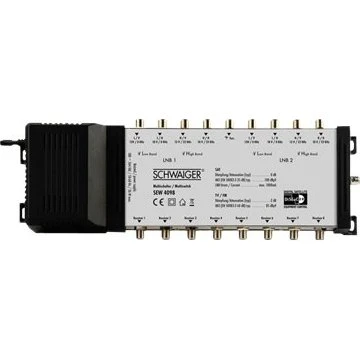 Schwaiger Satelit / jordisk signal multikontakt - Sort