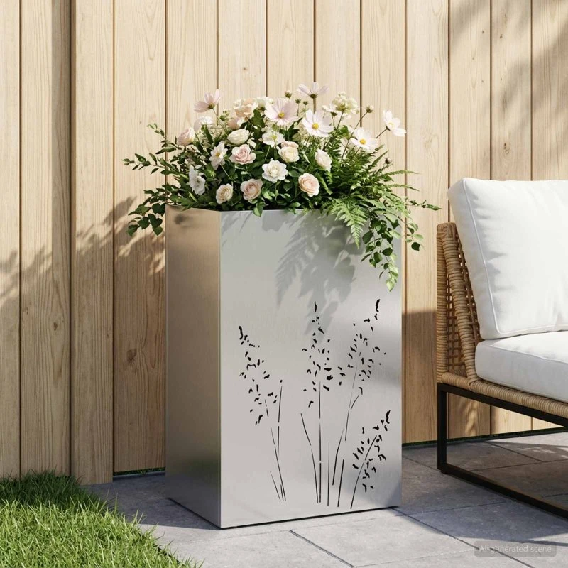 vidaXL Havekrukke Sølv 50x30x75 cm i Galvaniseret Stål