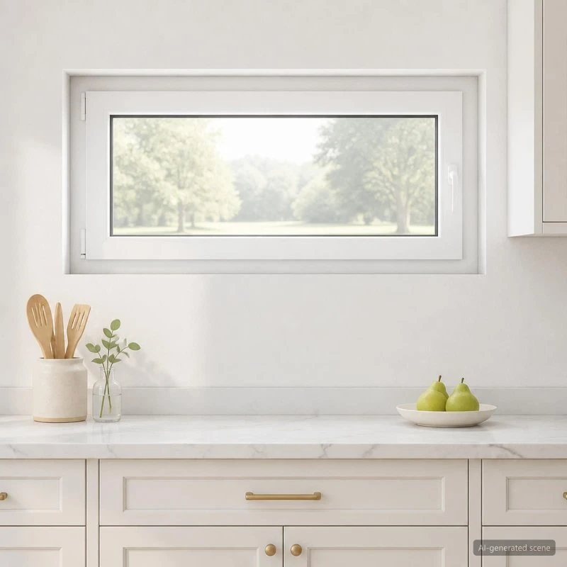 vidaXL RISOR Kældervindue 50 x 55 cm - Hvid PVC