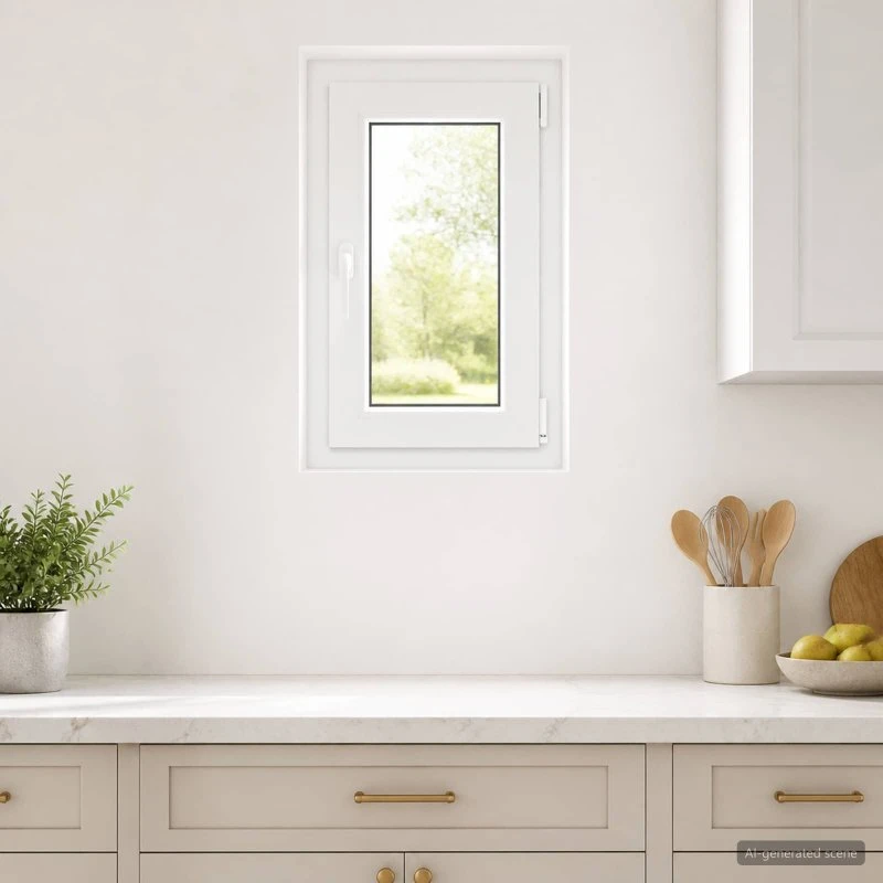 vidaXL RISOR Kældervindue i hvid PVC - 50 x 70 cm