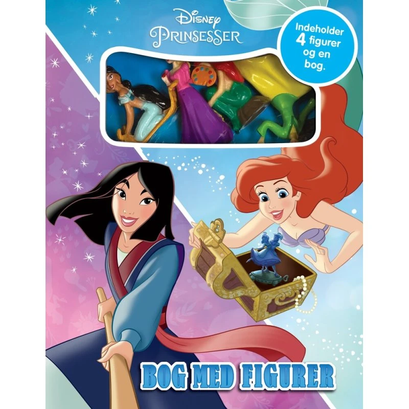 Disney Prinsesser - Bog med 4 figurer