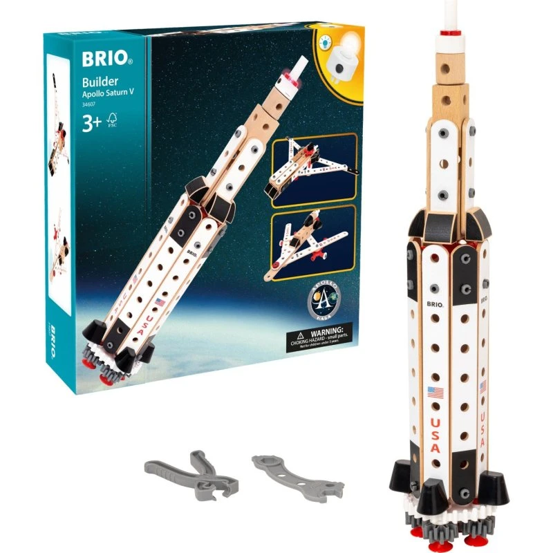 BRIO 34607 Builder Apollo Saturn V - 91 dele, 60 cm