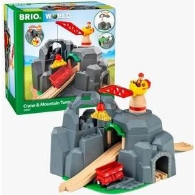 BRIO Kran & Bjergtunnel 33889 – togbane med 4 lyde